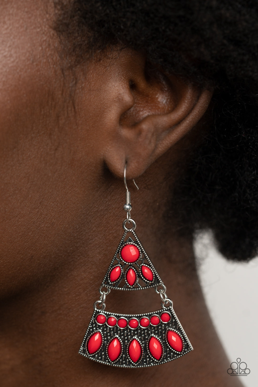 Paparazzi Desert Fiesta Red Fishhook Earrings