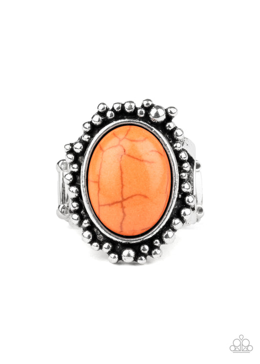 Paparazzi Desert Mine Orange Stone Ring