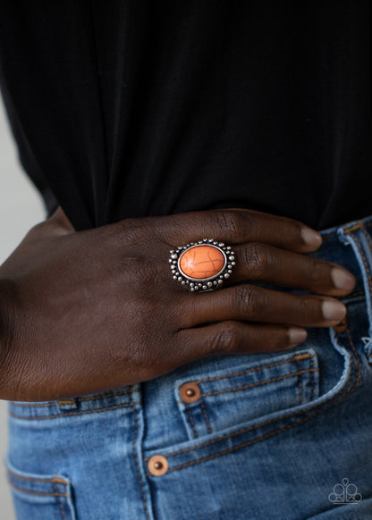 Paparazzi Desert Mine Orange Stone Ring