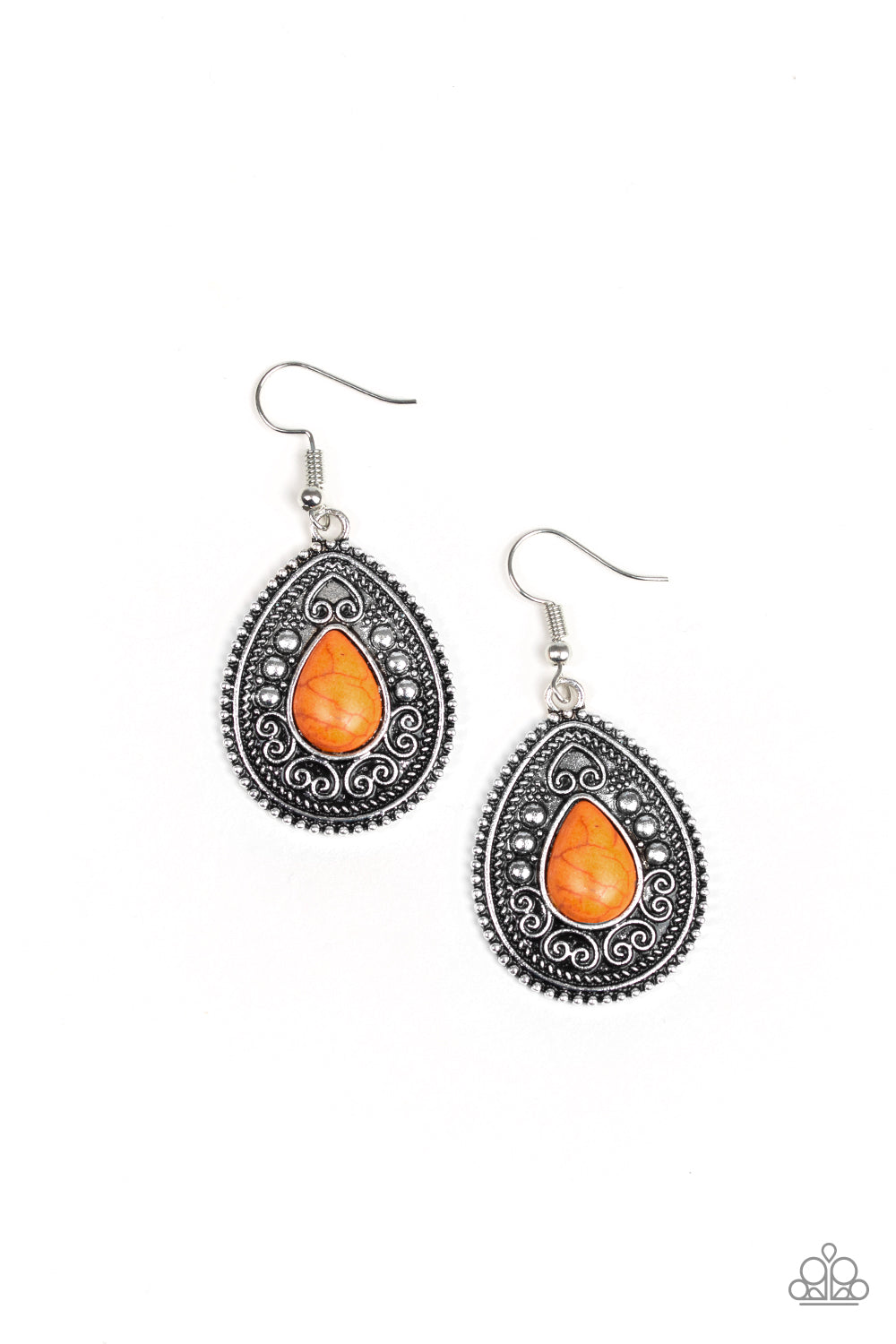  Paparazzi Desert Nirvana Orange Fishhook Earrings