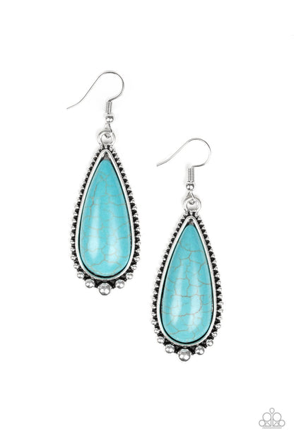 Paparazzi Desert Quench Blue Fishhook Earrings