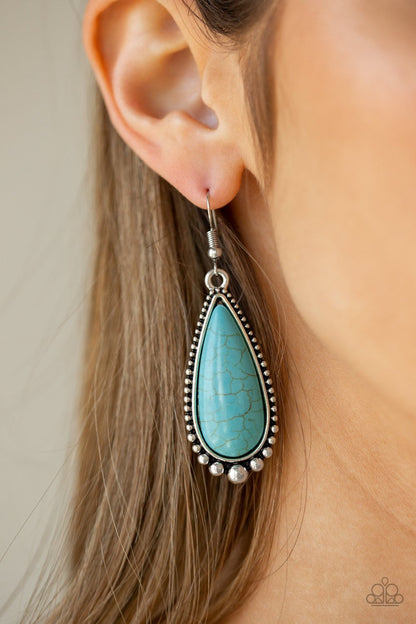 Paparazzi Desert Quench Blue Fishhook Earrings