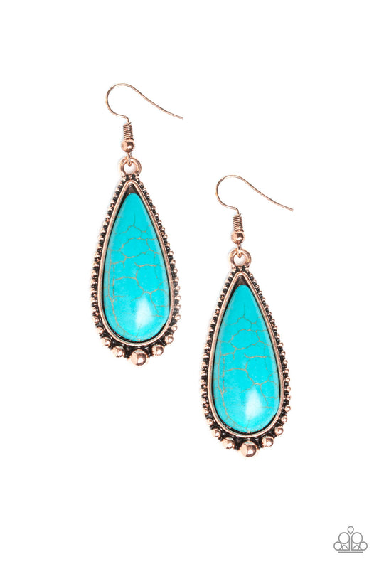 Paparazzi Desert Quench Copper Fishhook Earrings