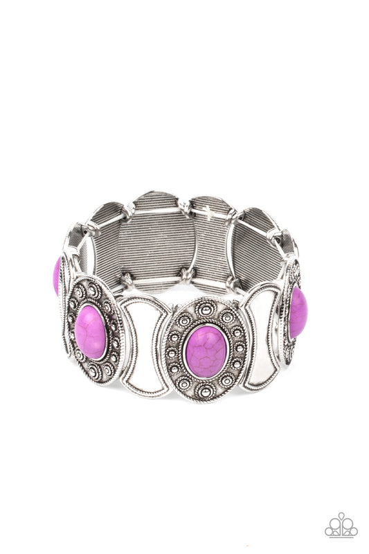 Paparazzi Desert Relic Purple Stone Stretch Bracelet