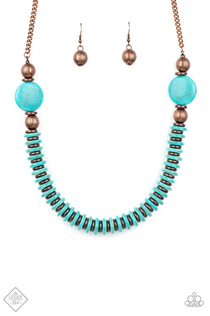 Paparazzi Desert Revival Copper Short Necklace - Fashion Fix Simply Santa Fe November 2020