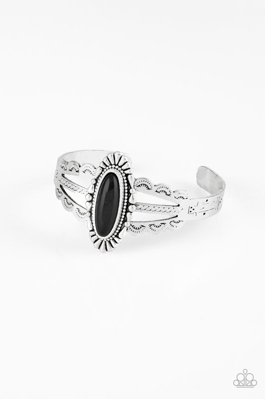 Paparazzi Desert Sage Black Cuff Bracelet