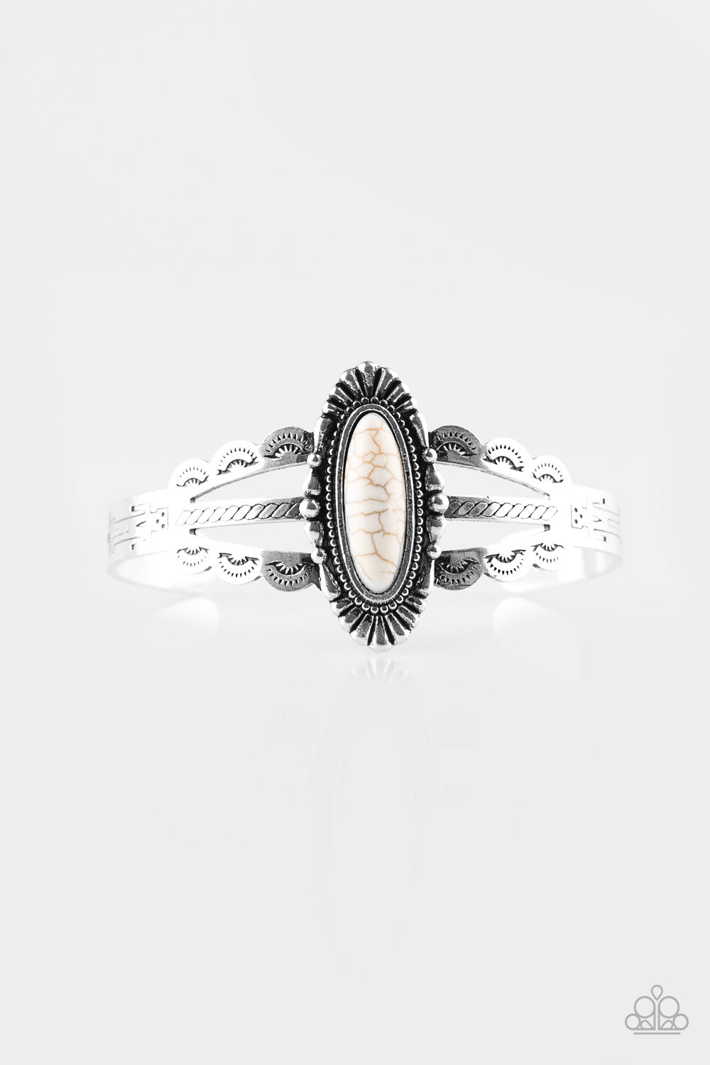 Paparazzi Desert Sage White Cuff Bracelet