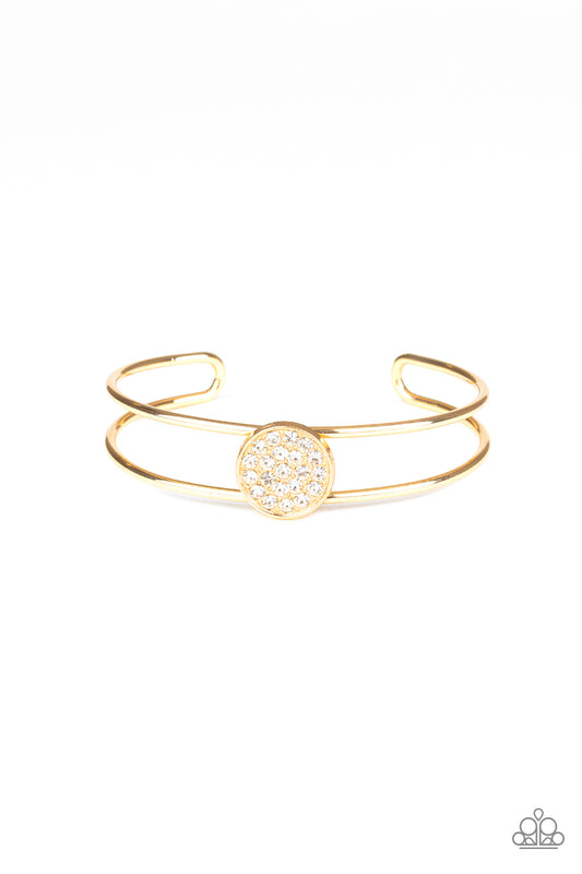 Paparazzi Dial Up The Dazzle Gold Cuff Bracelet