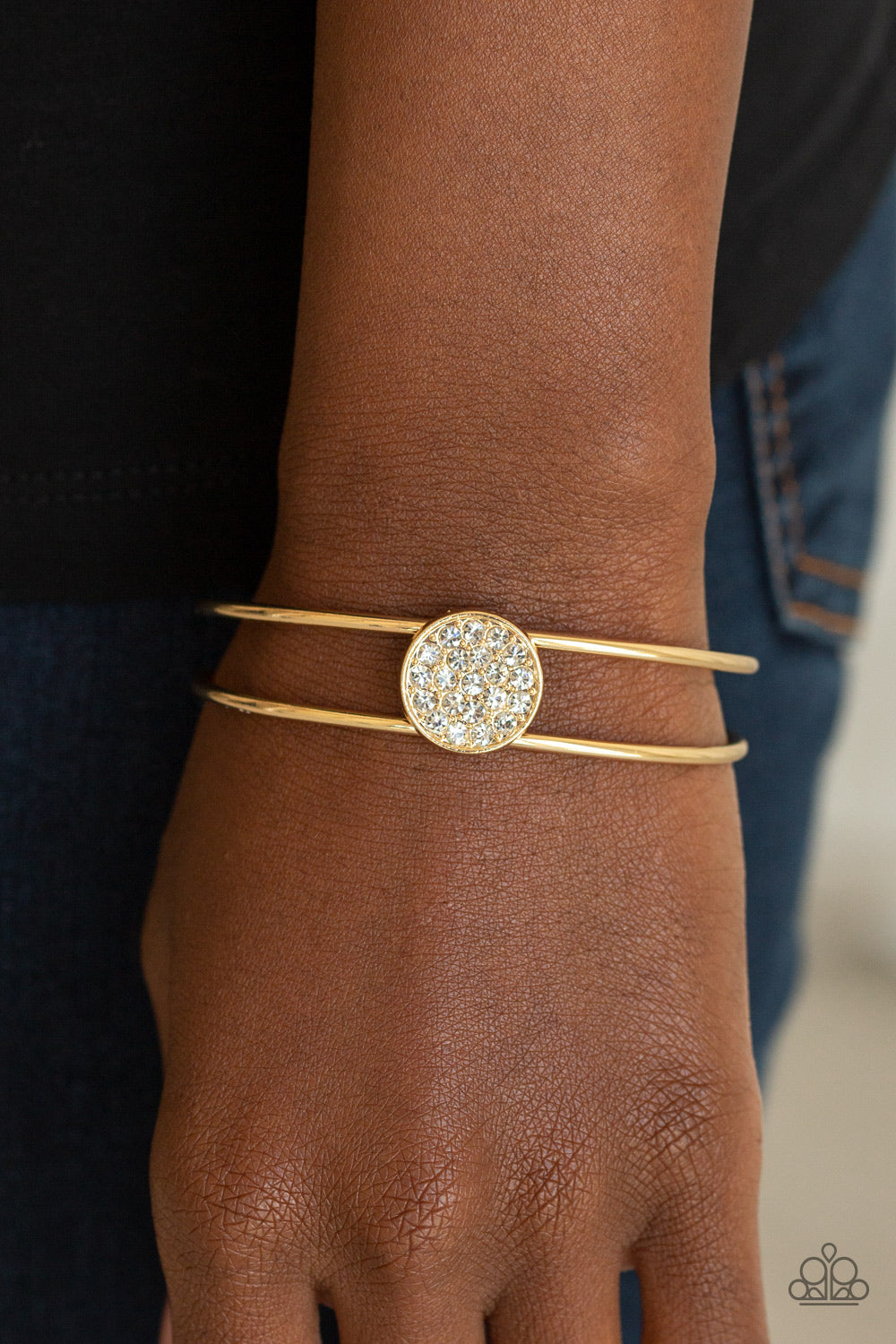 Paparazzi Dial Up The Dazzle Gold Cuff Bracelet