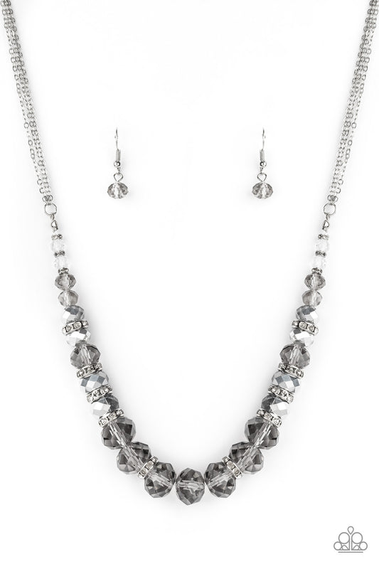 Paparazzi Distracted By Dazzle Silver Short Necklace - P2RE-SVXX-379XX