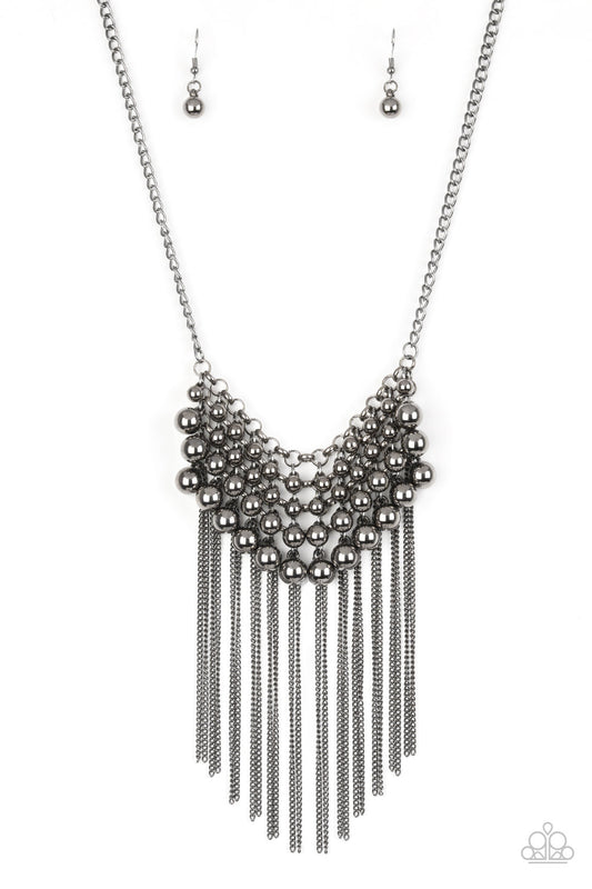 Paparazzi DIVA-de and Rule Black Short Necklace