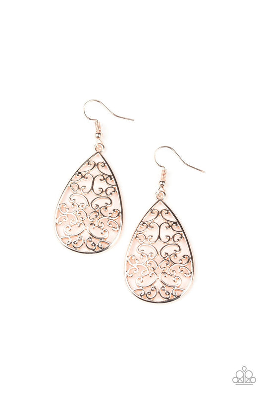 Paparazzi Divine Vine Rose Gold Fishhook Earrings