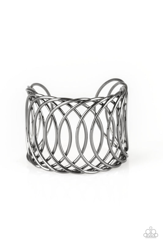 Paparazzi Dizzyingly Diva Black Cuff Bracelet