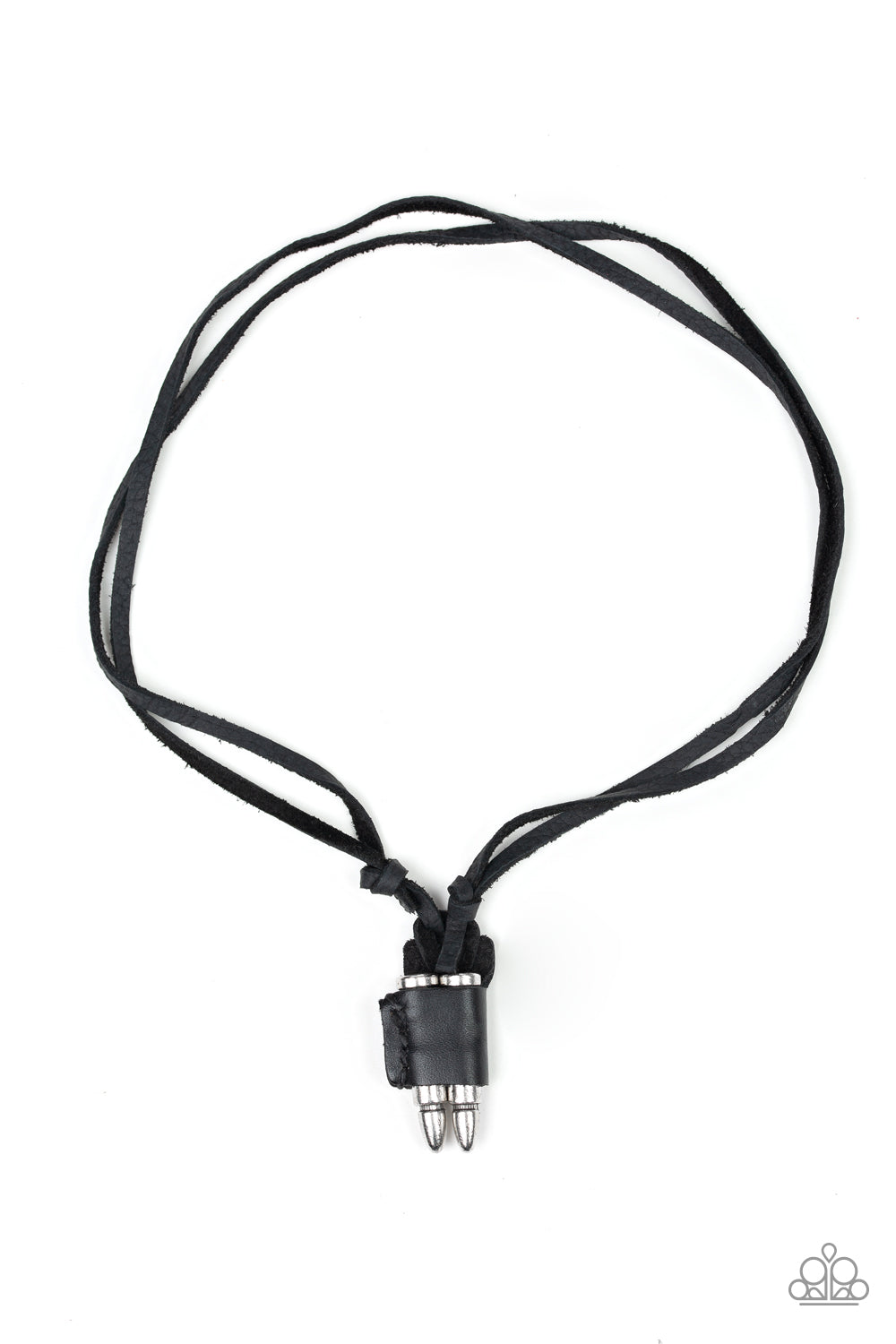 Paparazzi Dodge A Bullet Black Men's Short Necklace