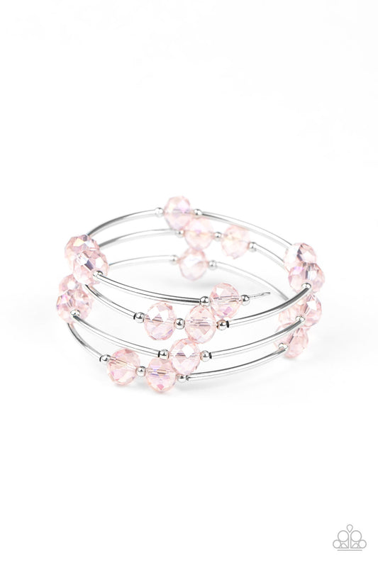 Paparazzi Dreamy Demure Pink Coil Wrap Bracelet