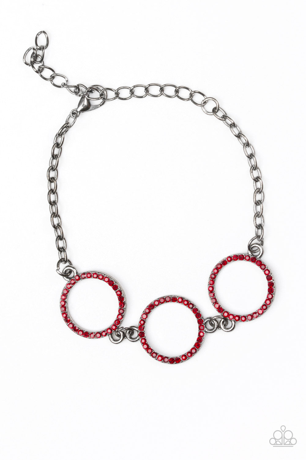 Paparazzi Dress The Part Red Clasp Bracelet - P9RE-RDXX-070XX