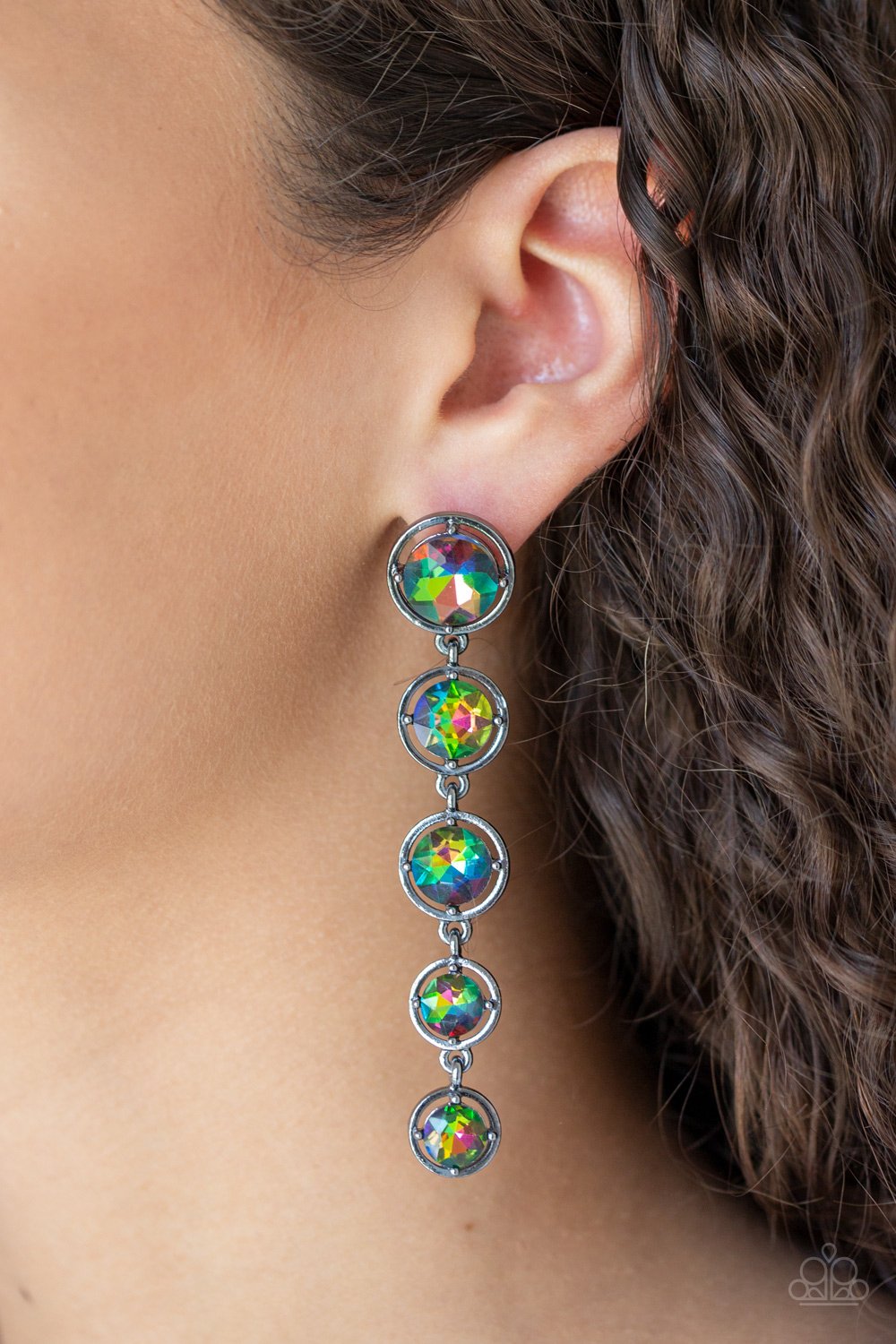 Paparazzi Drippin' In Starlight Multi Post Earrings