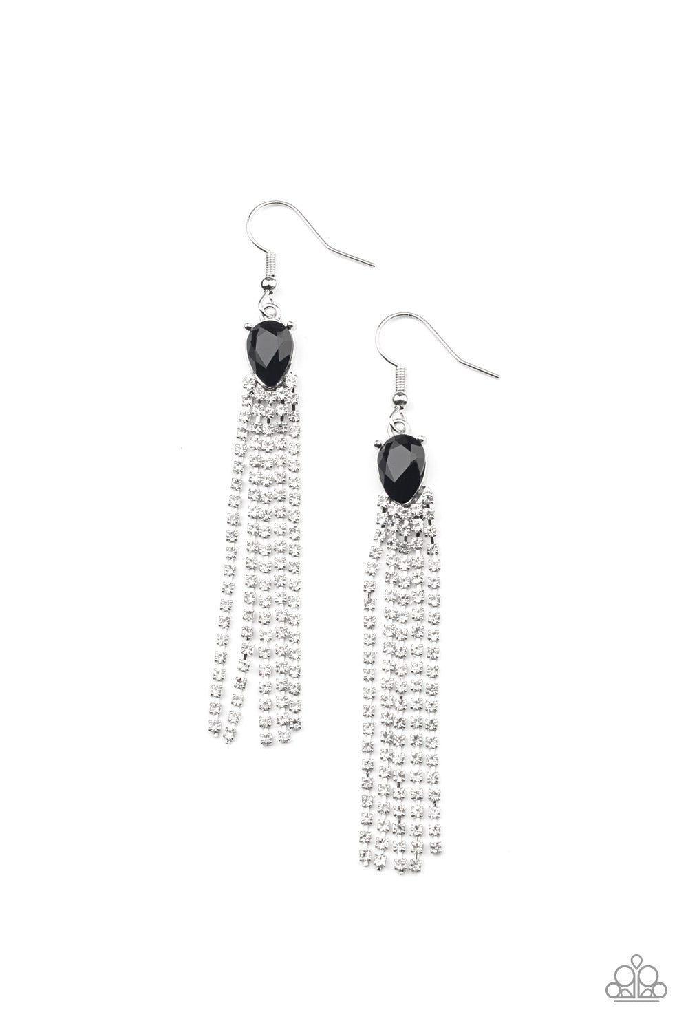 Paparazzi Drop-Dead Dainty Black Fishhook Earrings - P5DA-BKXX-092XX