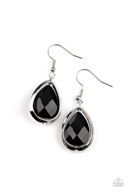 Paparazzi Drop-Dead Duchess Black Fishhook Earrings