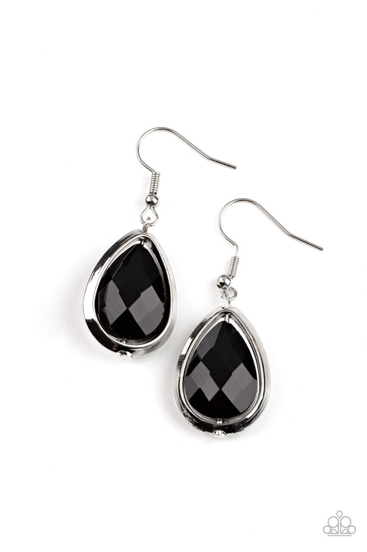 Paparazzi Drop-Dead Duchess Black Fishhook Earrings