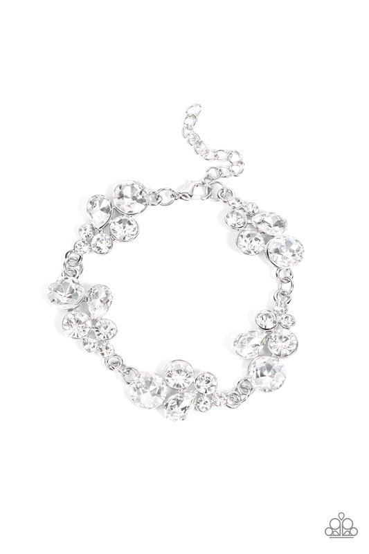 Paparazzi Duchess Dowry White Clasp Bracelet - Pink Friday 2021