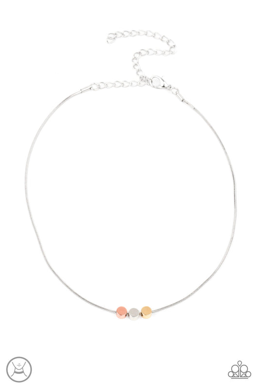 Paparazzi Dynamically Dainty Multi Choker Short Necklace