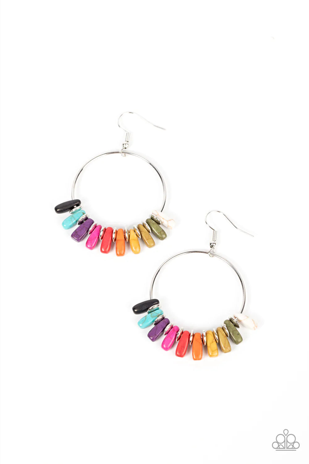Paparazzi Earthy Ensemble Multi Fishhook Earrings - P5SE-MTBL-139XX
