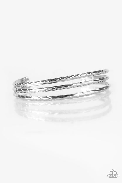 Paparazzi Eastern Empire Silver Cuff Bracelet