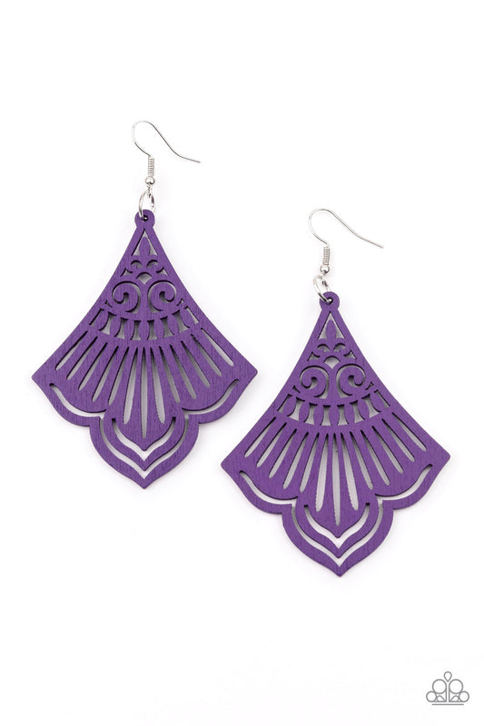 Paparazzi Eastern Escape Purple Fishhook Earrings