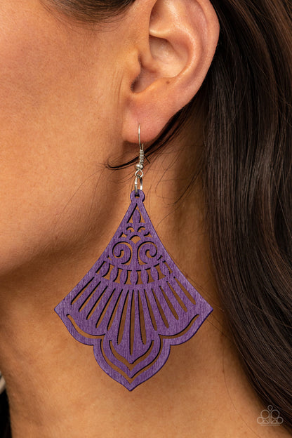 Paparazzi Eastern Escape Purple Fishhook Earrings