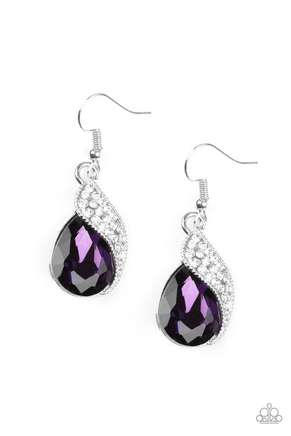 Paparazzi Easy Elegance Purple Fishhook Earrings