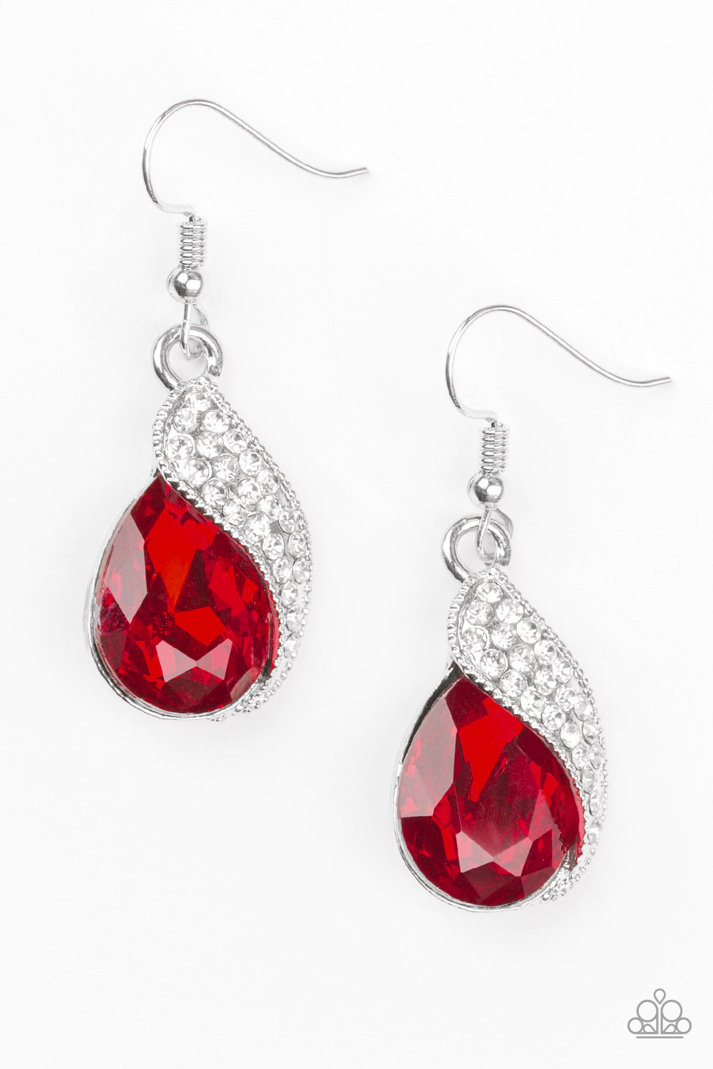 Paparazzi Easy Elegance Red Fishhook Earrings