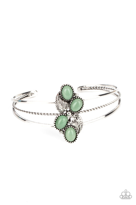 Paparazzi Eco Enthusiast Green Cuff Bracelet - P9SE-GRXX-112XX
