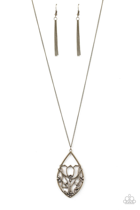Paparazzi Eden Enchantment Brass Long Necklace