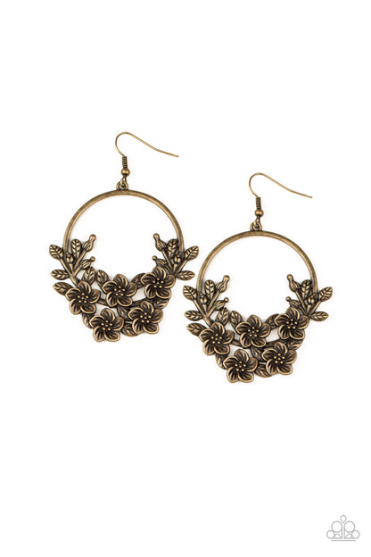 Paparazzi Eden Essence Brass Fishhook Earrings