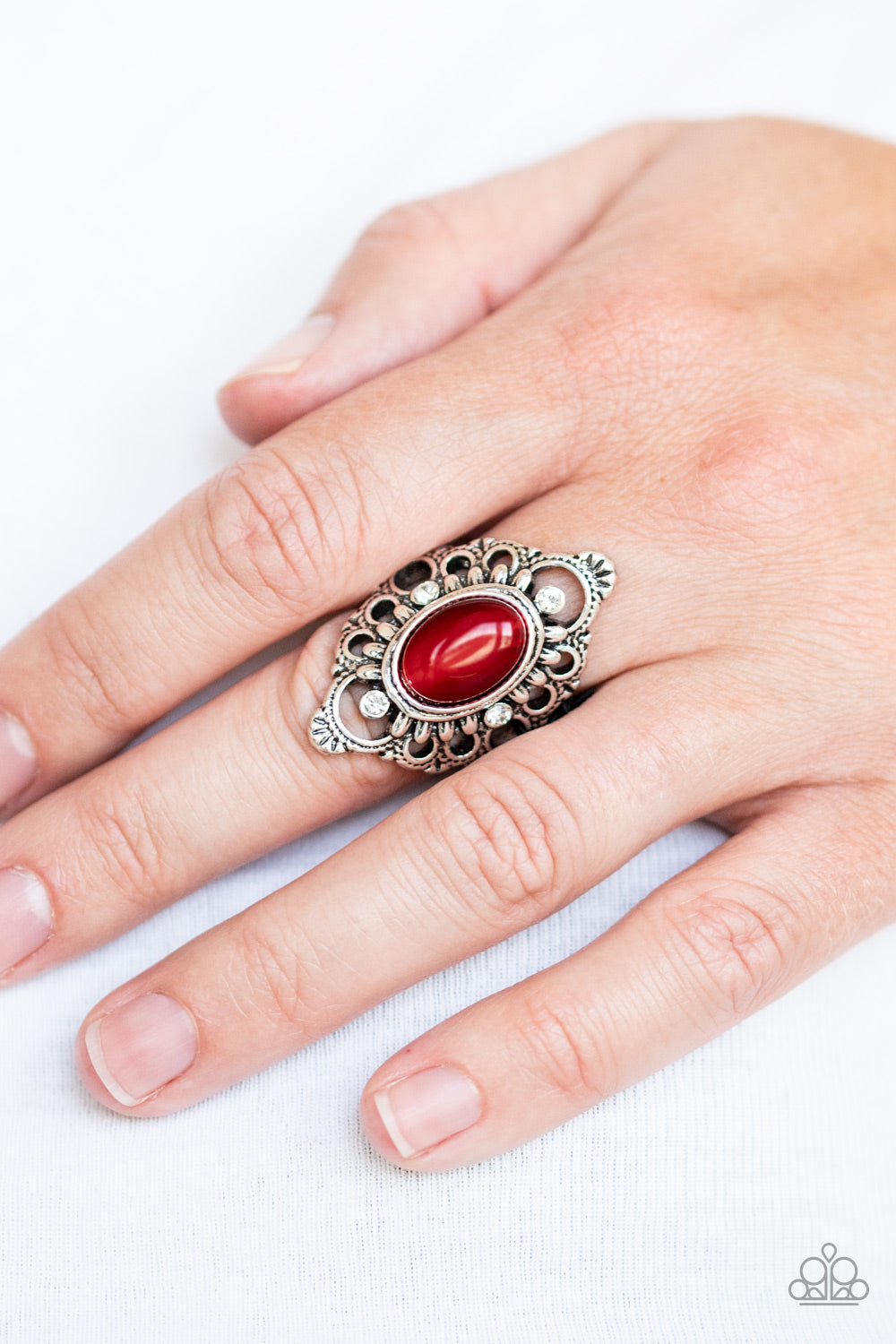 Paparazzi Elegantly Enchanted Red Ring