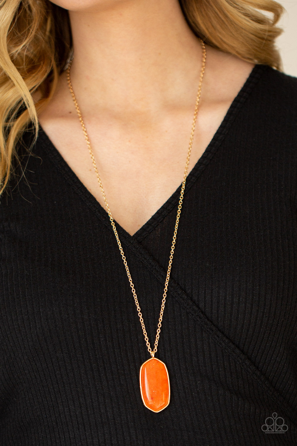 Paparazzi Elemental Elegance Orange Long Necklace