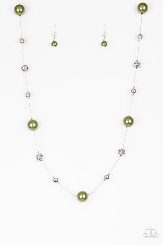 Paparazzi Eloquently Eloquent Green Long Necklace - P2RE-GRXX-128XX