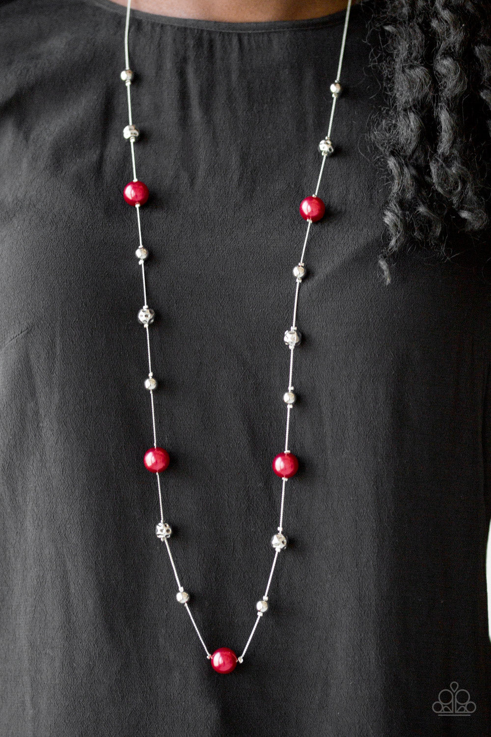 Paparazzi Eloquently Eloquent Red Long Necklace