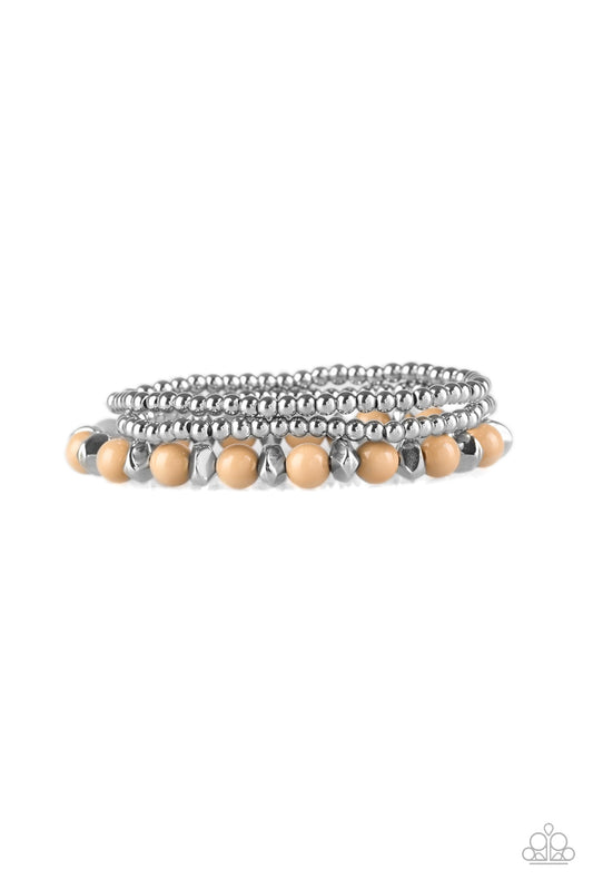 Paparazzi Epic Escape Brown Stretch Bracelet