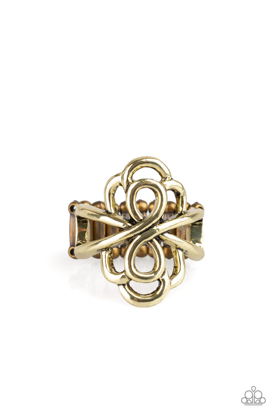 Paparazzi Ever Entwined Brass Ring - P4WH-BRXX-069XX