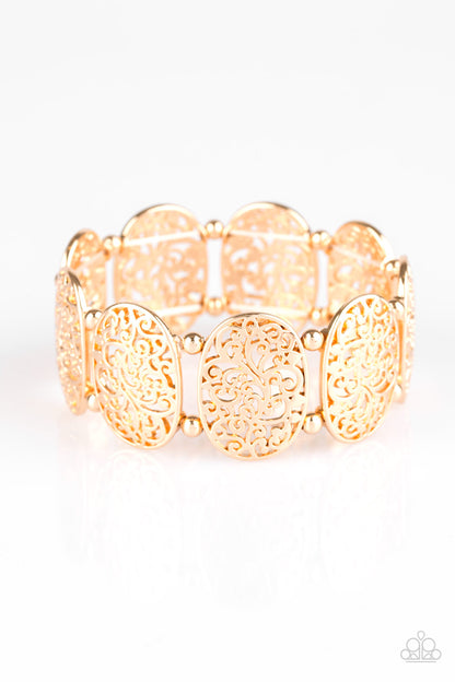 Paparazzi Everyday Elegance Gold Stretch Bracelet