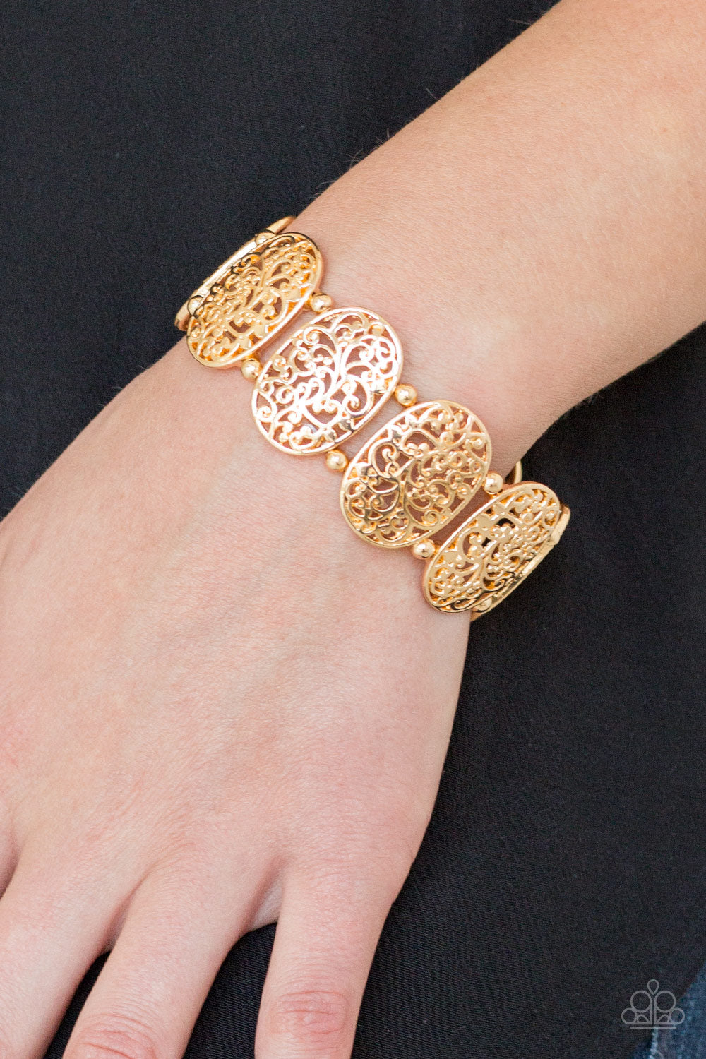 Paparazzi Everyday Elegance Gold Stretch Bracelet