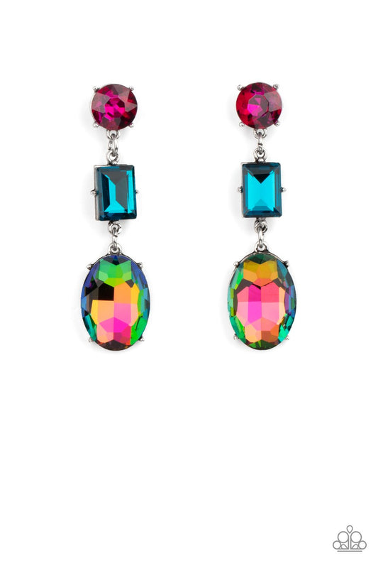 Paparazzi Extra Envious Multi Earrings - Convention Release 2021