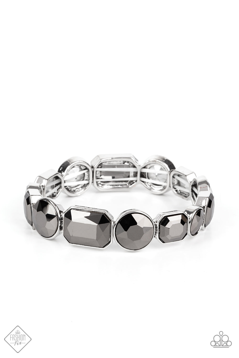 Paparazzi Extra Exposure Silver Stretch Bracelet - Fashion Fix Magnificent Musings March 2021