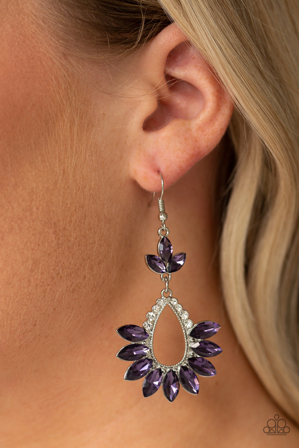 Paparazzi Extra Exquisite Purple Fishhook Earrings