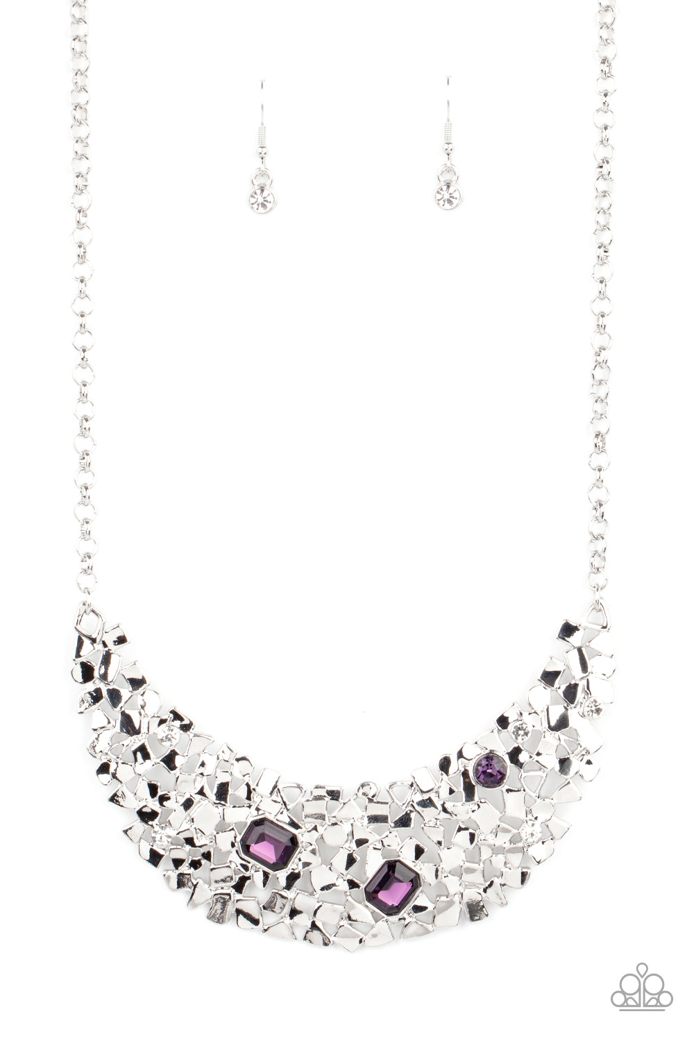 Paparazzi Fabulously Fragmented Purple Short Necklace
