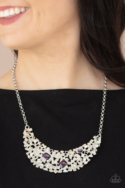 Paparazzi Fabulously Fragmented Purple Short Necklace