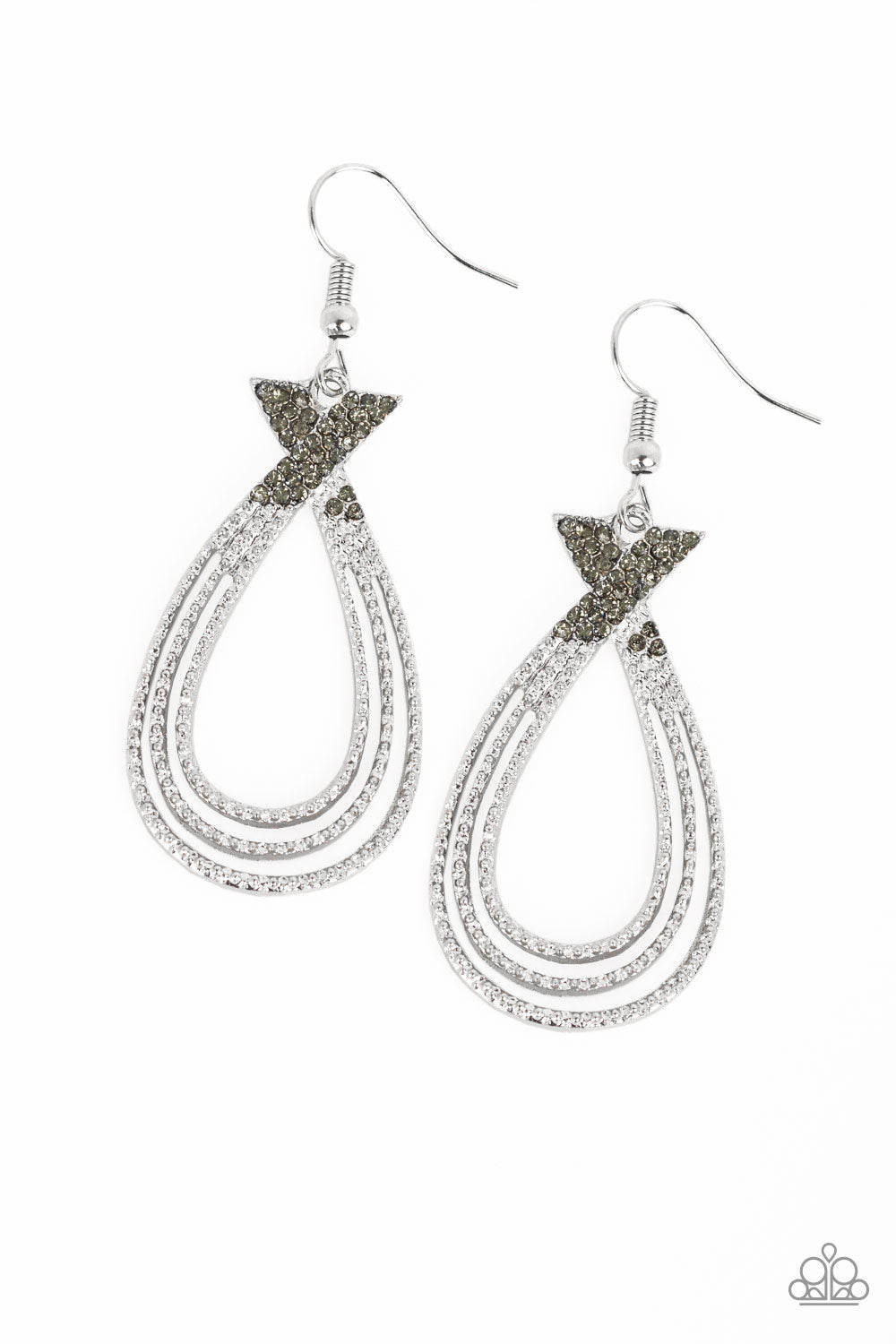 Paparazzi Fair Fame Silver Fishhook Earrings