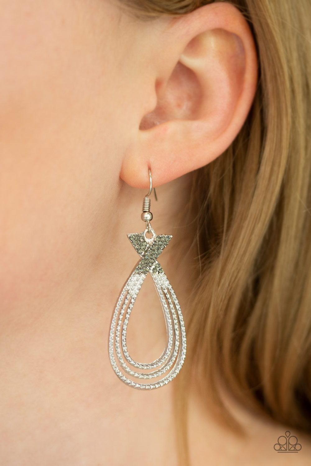 Paparazzi Fair Fame Silver Fishhook Earrings